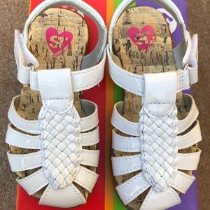 NEW Stride Rite Collette Sandals, white, Sz 7M